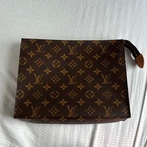 Louis Vuitton Brown Monogram 26 Toilet Pouch